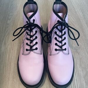 Dr. Martens Pink leather  Lace-Up Boots Women's size 11 BNWT